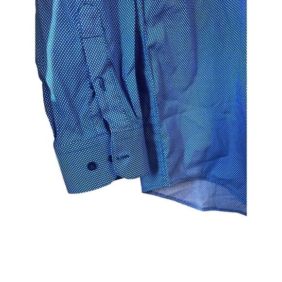 Jones New York Men's Blue Polka Dot Stretch Button-Up Shirt Size Medium - Picture 4 of 8